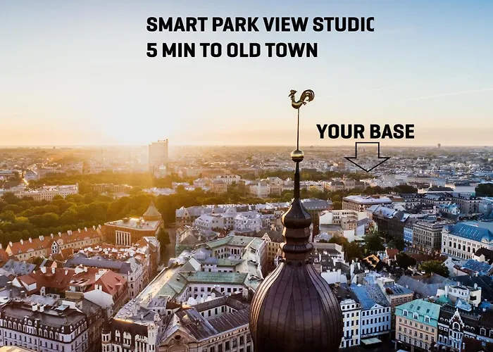 Smart Park View Studio In Heart Of Riga 5 Min To Old Town